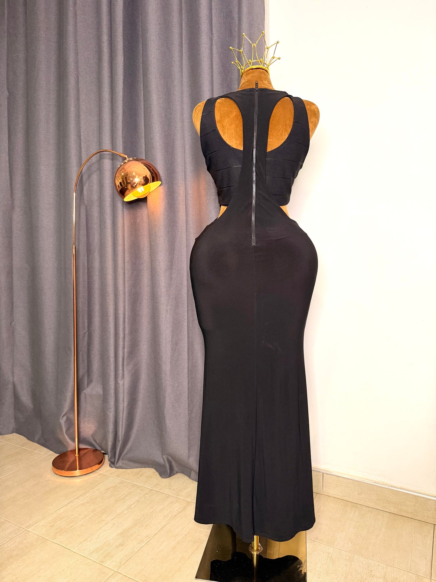 RIVER ISLAND Size 14 cutout black dress