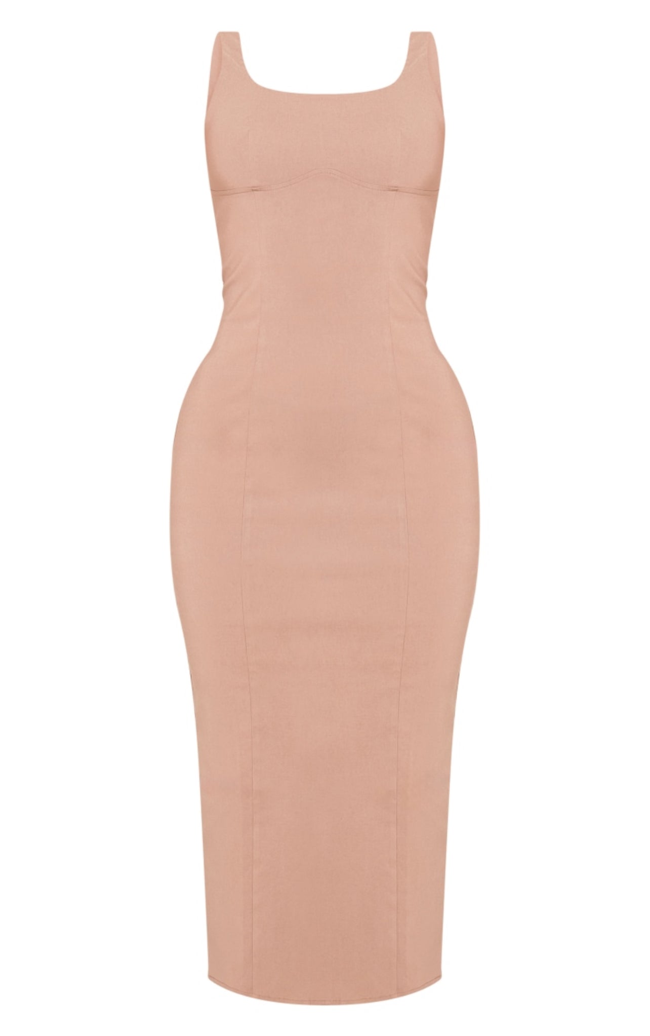 Mocha Stretch Woven Maxi Dress