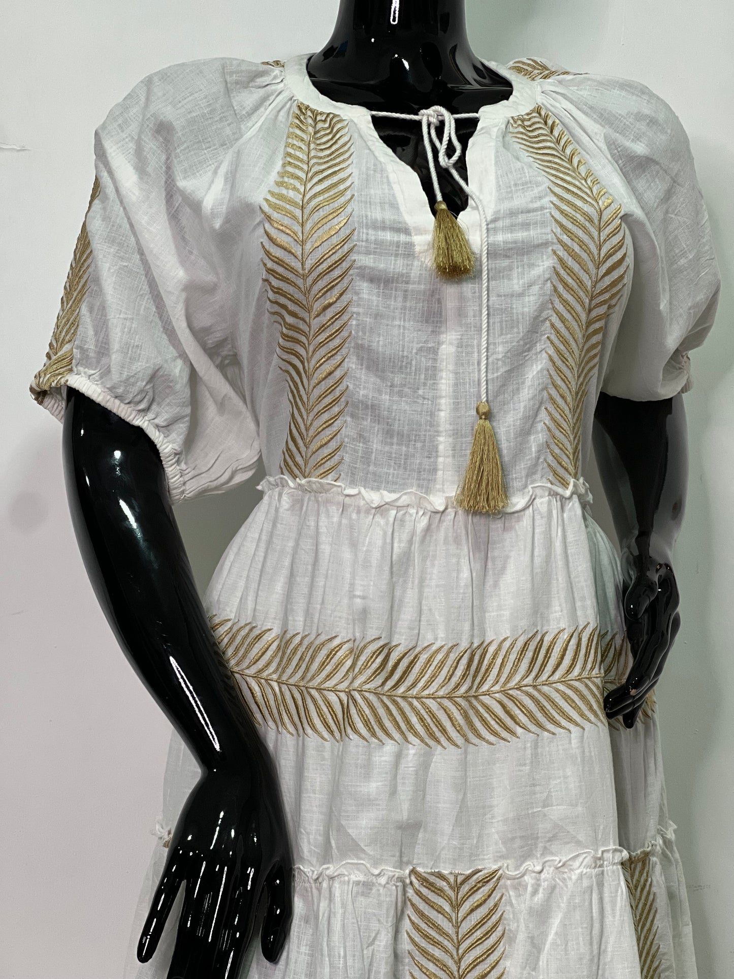 F&F Size 16 white embroidery dress