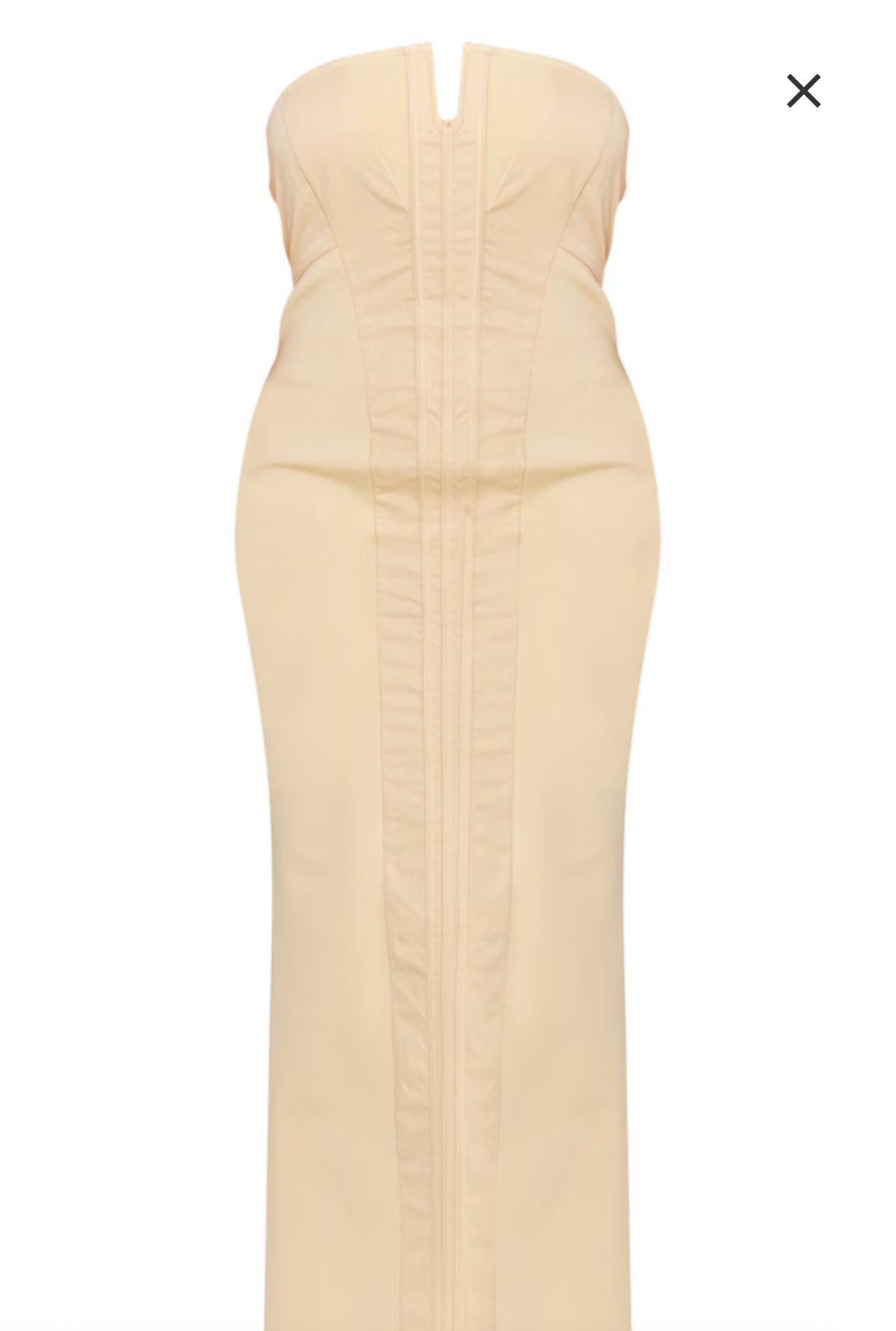 Stone Panel Detail V Wire Bodycon Maxi Dress