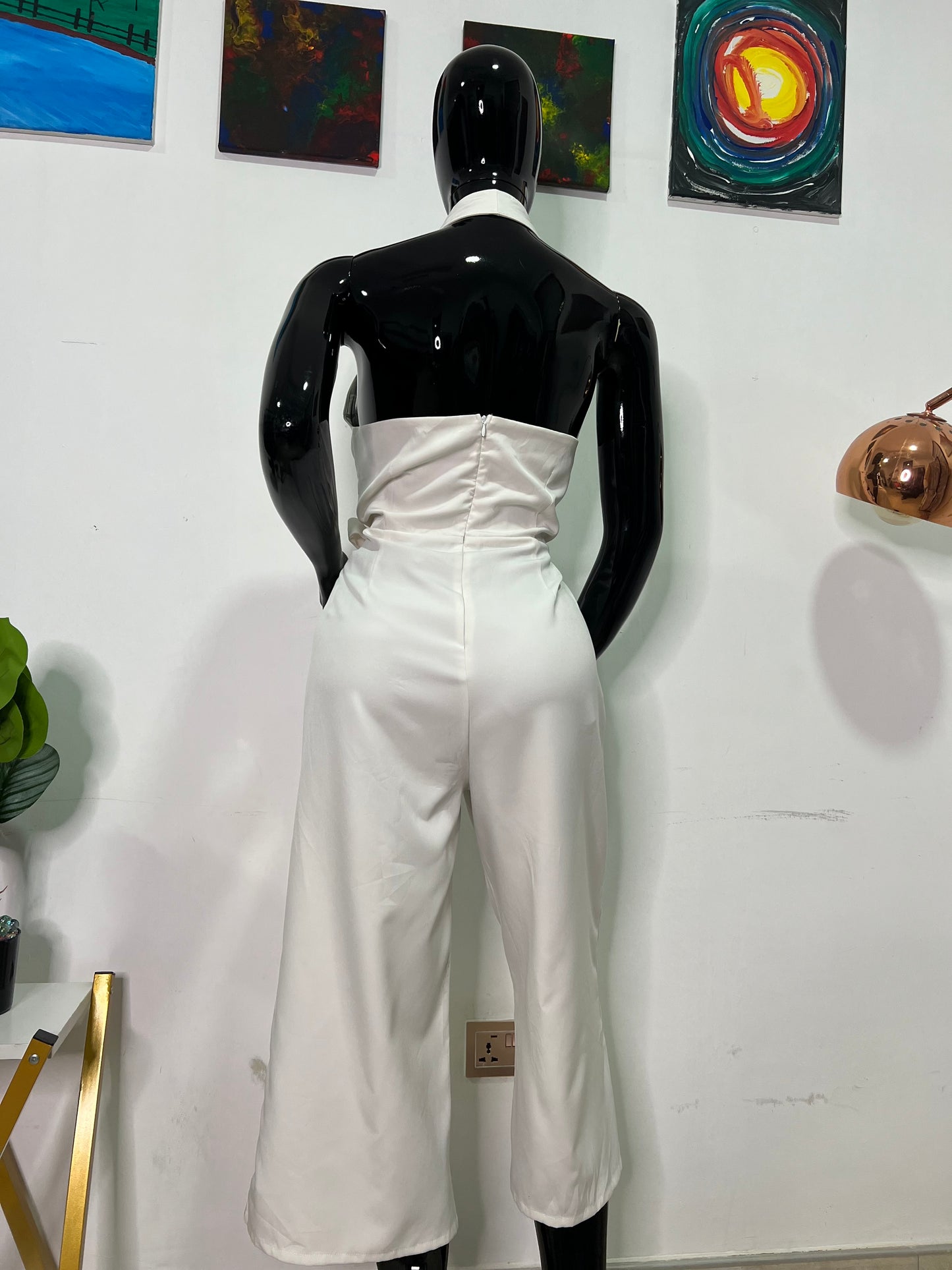 MISSGUIDED Size 14 white jumpsuit