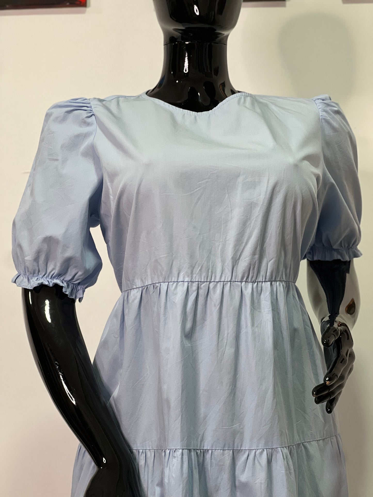 NEW LOOK Blue tiered dress