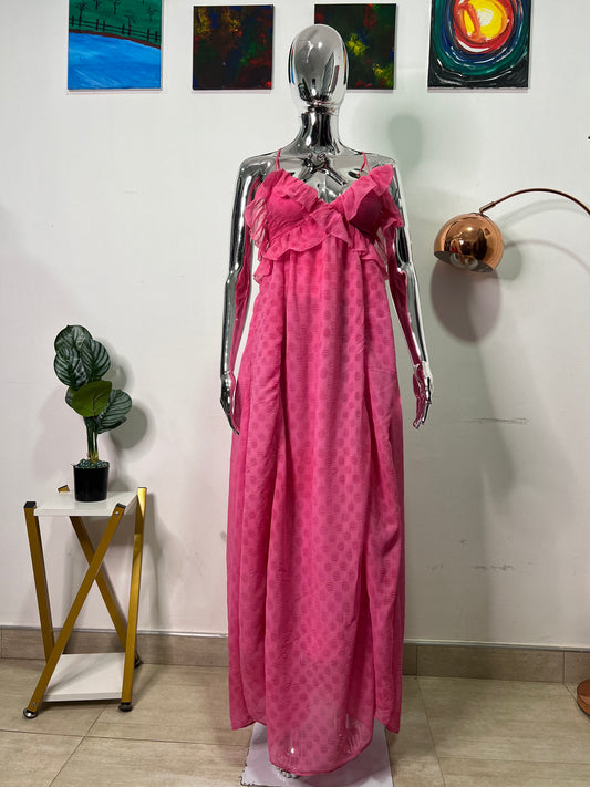 H&M Size 10 Pink long dress