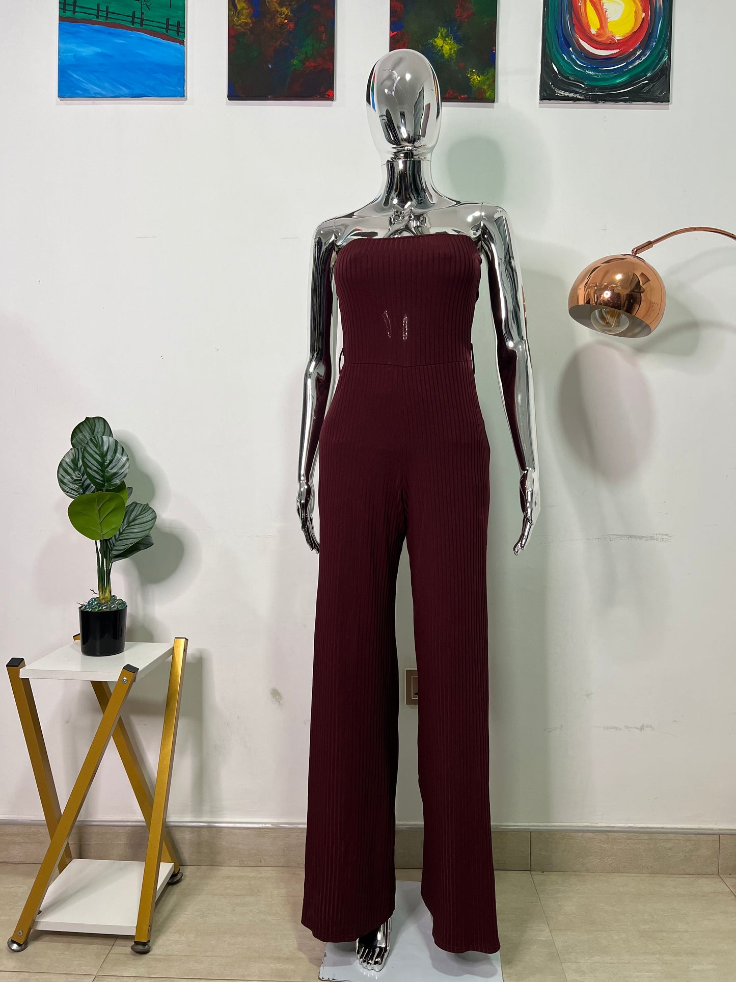 NEW LOOK Size 8 Wine jumpsuit