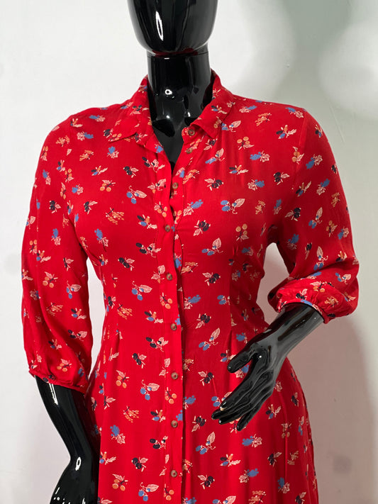 NEXT Size 12 Red print shirt dress