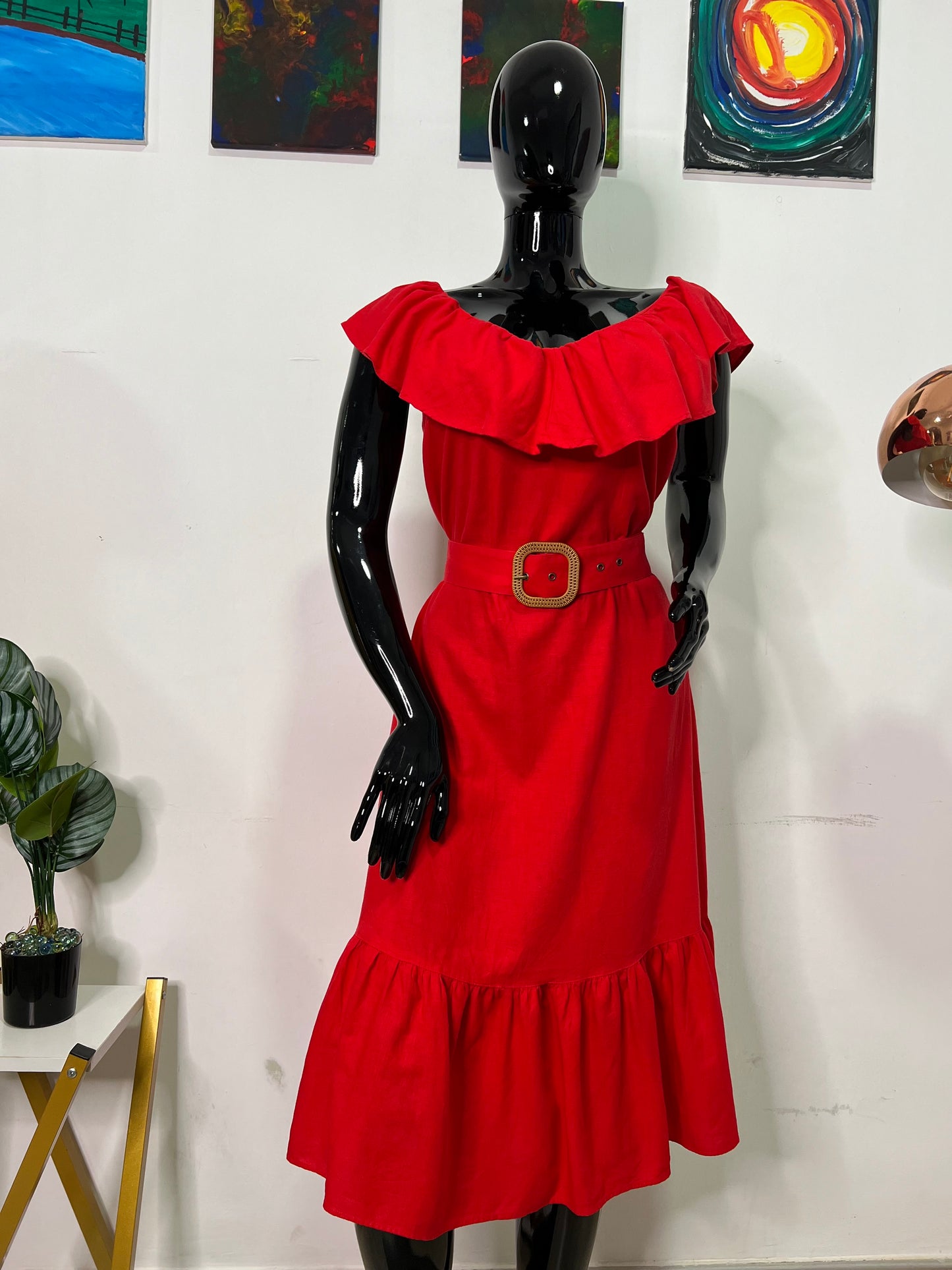 F&F Size 18 red dress with belt