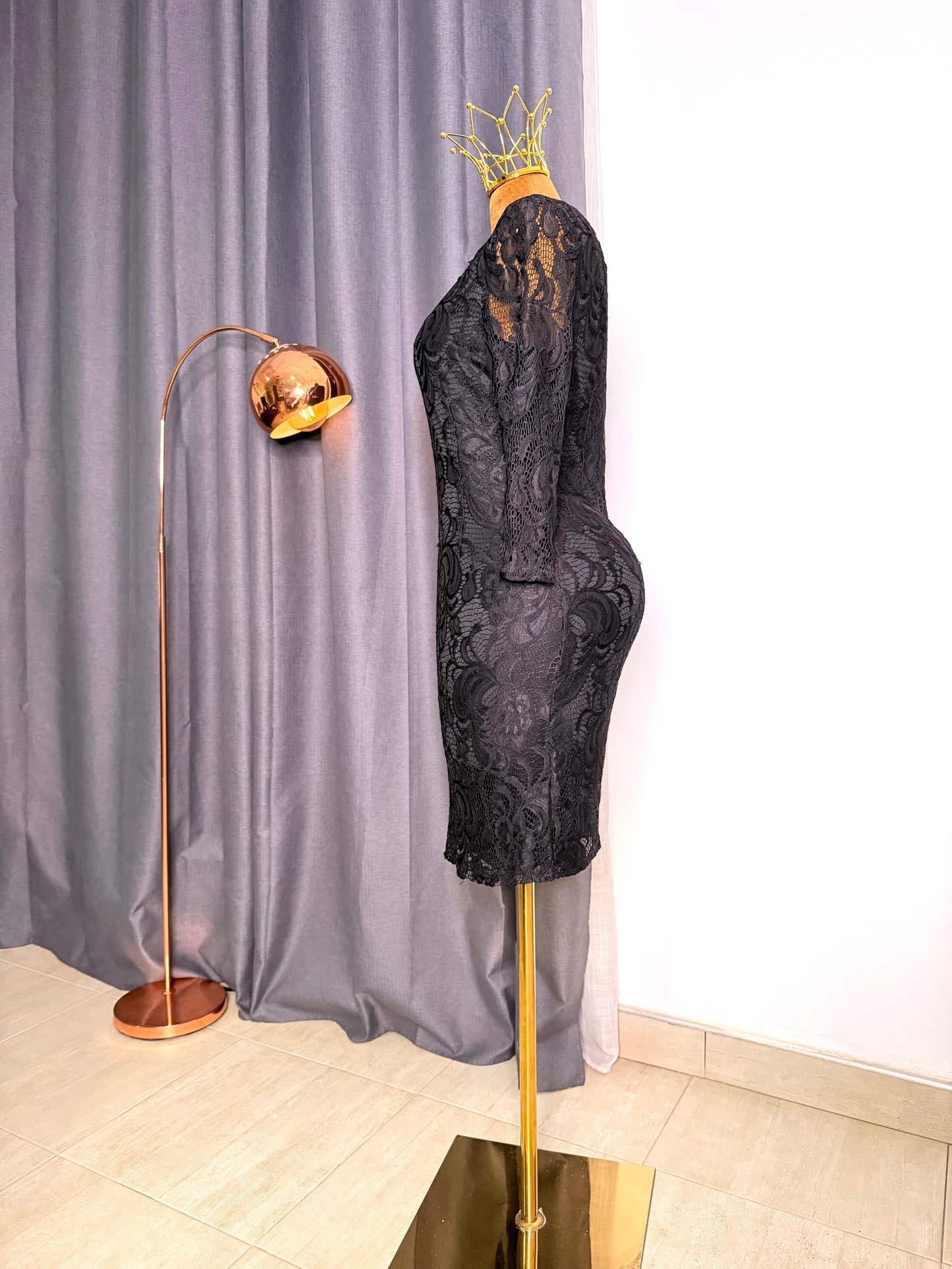 PEACOCKS Size 12 black lace dress