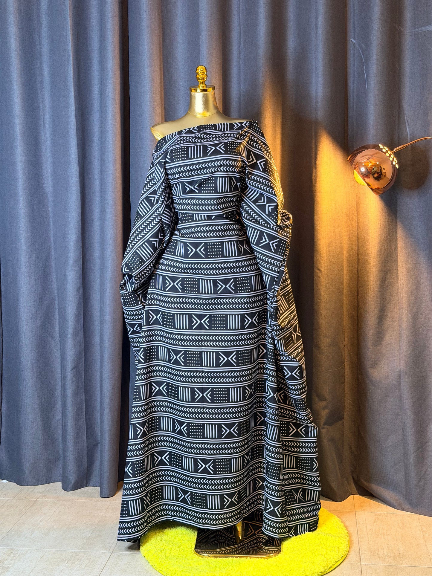 Free size off shoulder boubou