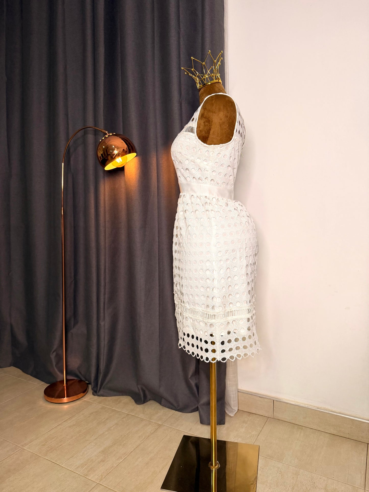 WORTHINGTON Size 14 white lace dress