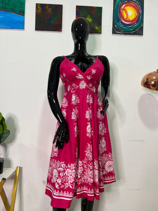 Size 12 pink embroidery dress