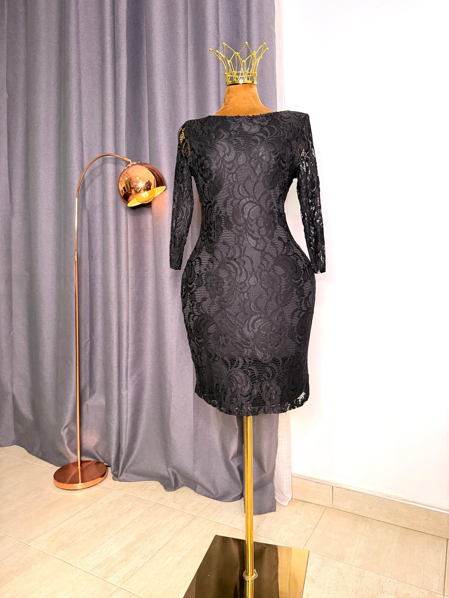 PEACOCKS Size 12 black lace dress