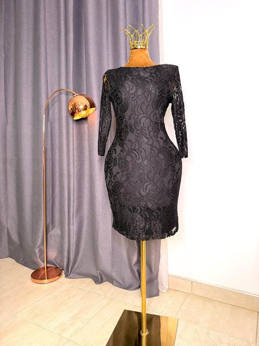 PEACOCKS Size 12 black lace dress