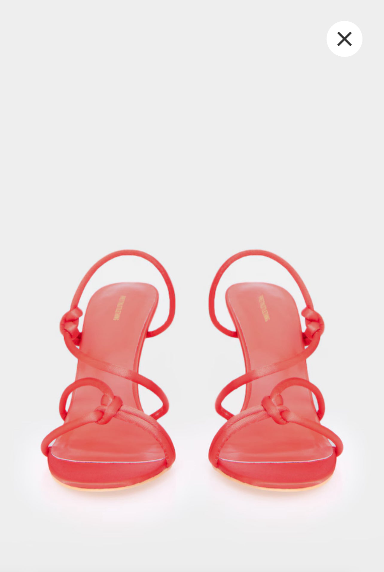 Red Satin Round Toe Heeled Mules