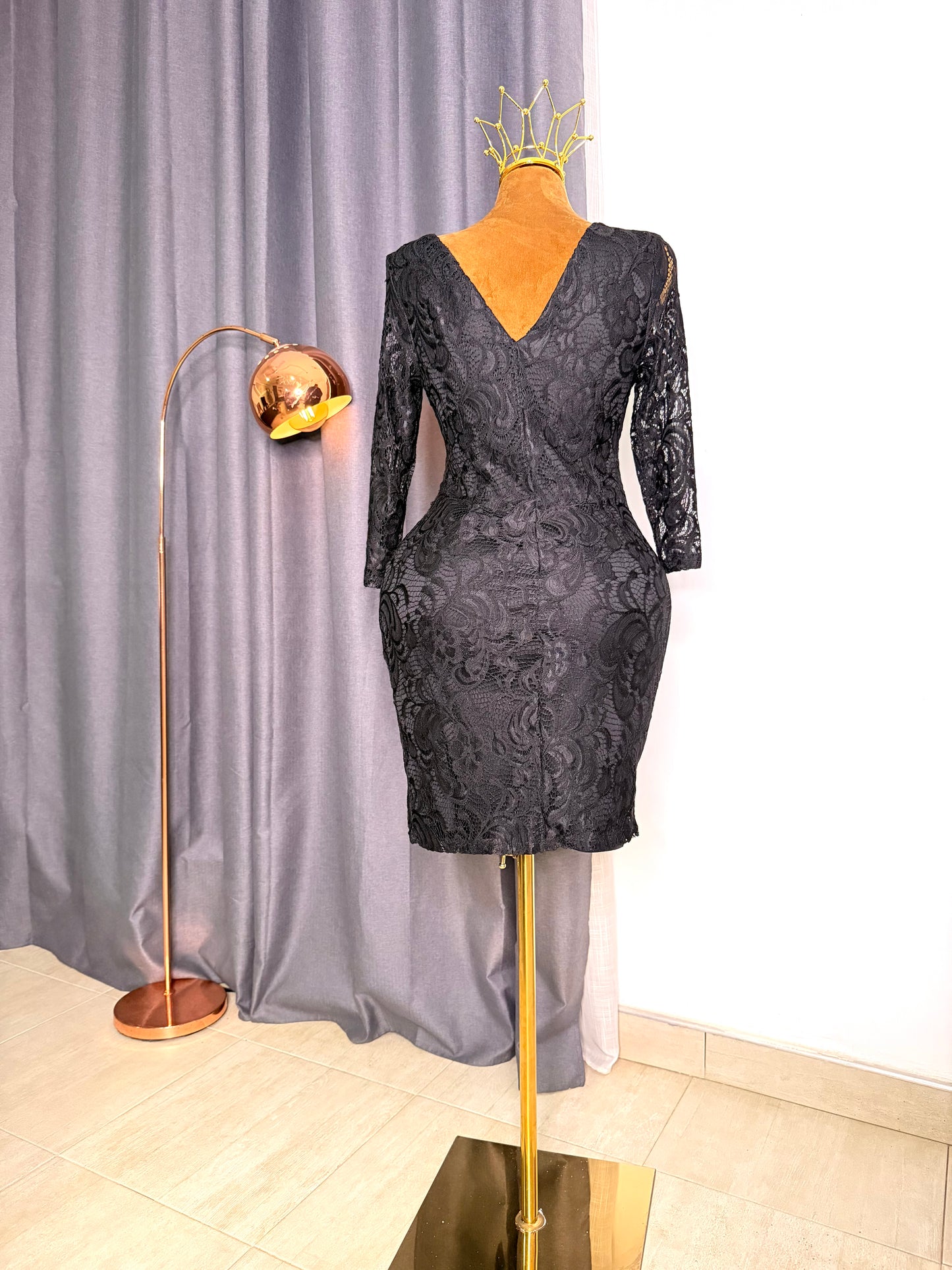 PEACOCKS Size 12 black lace dress