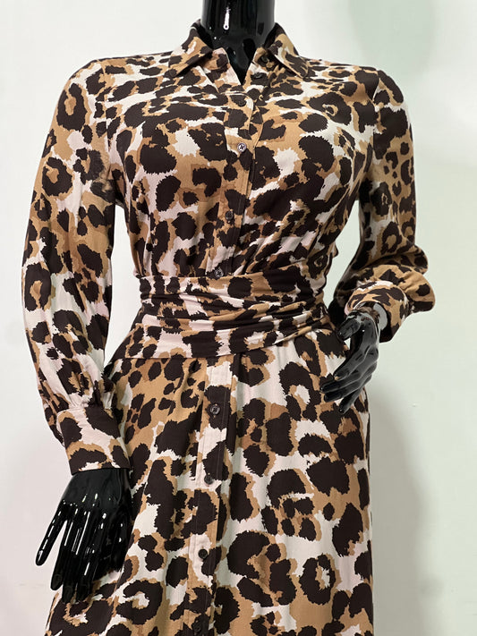 MARKS & SPENCER Leopard print shirt dress