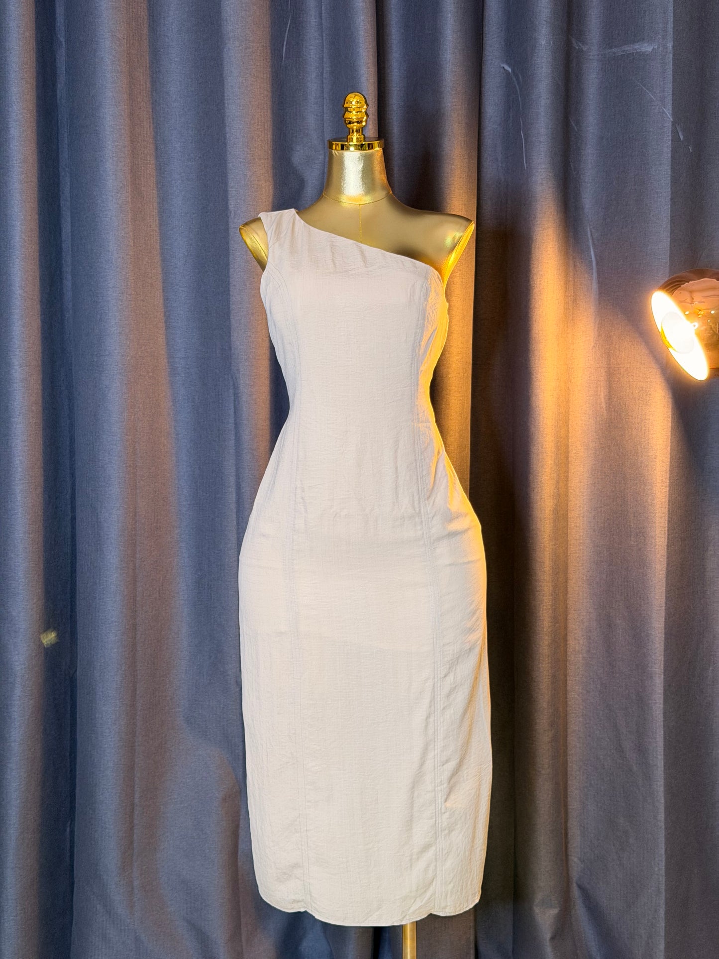 ASOS Size 10 one shoulder linen dress