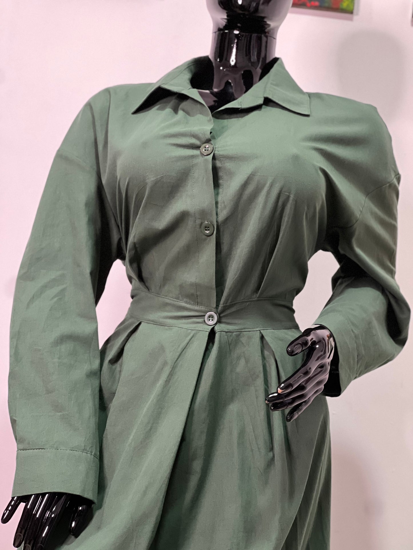 Size 20 Green button up dress