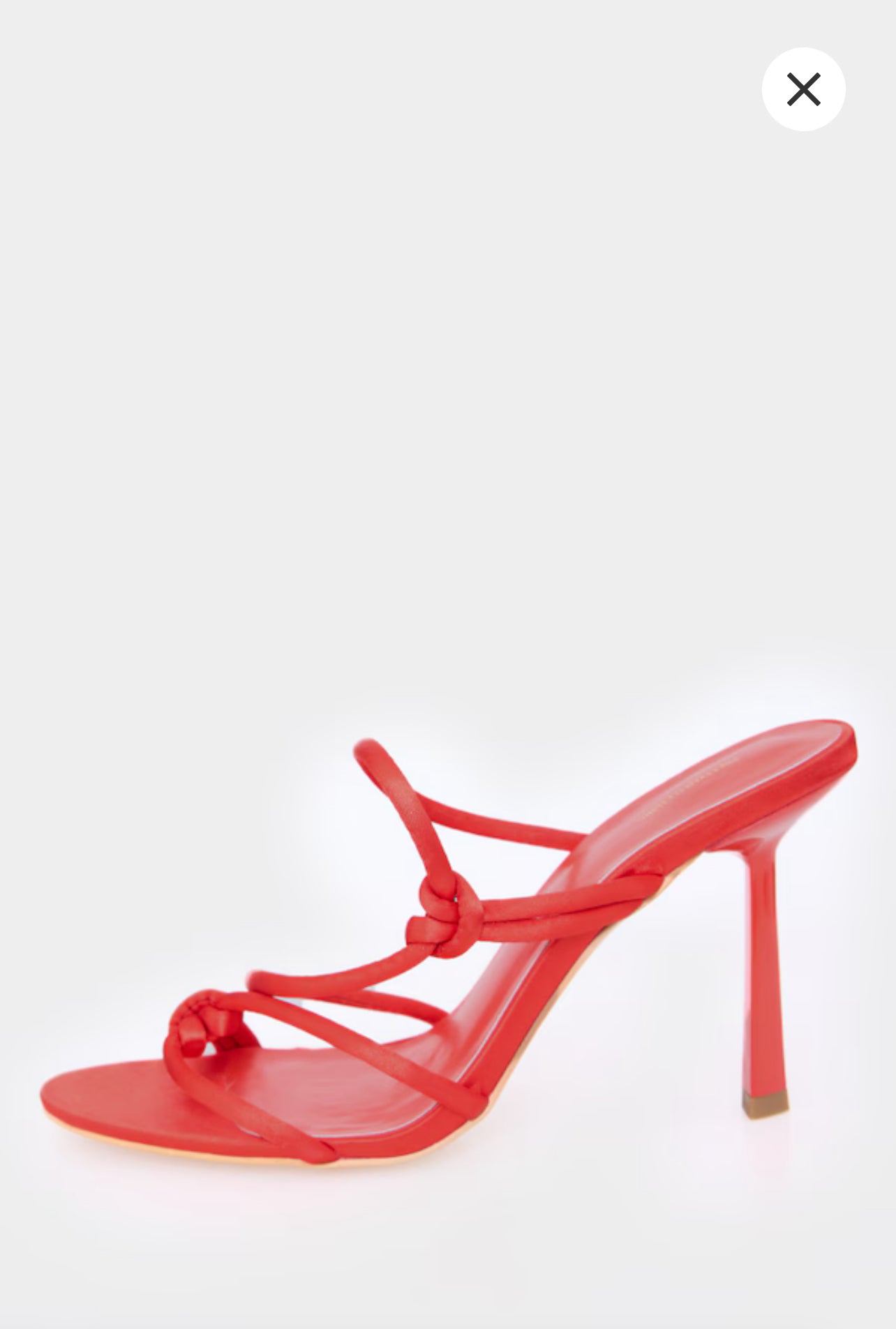 Red Satin Round Toe Heeled Mules