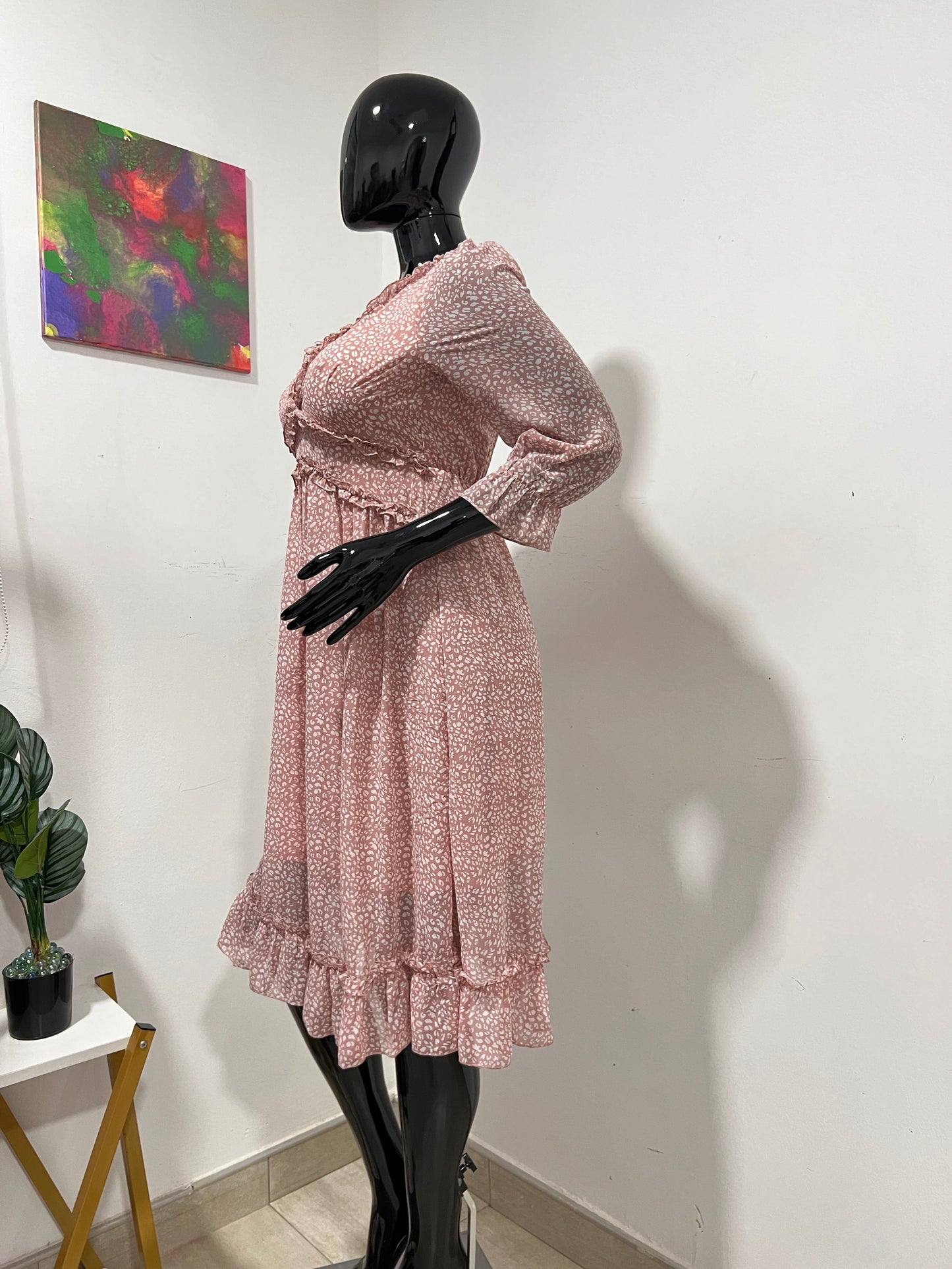 Size 10 peach prints dress