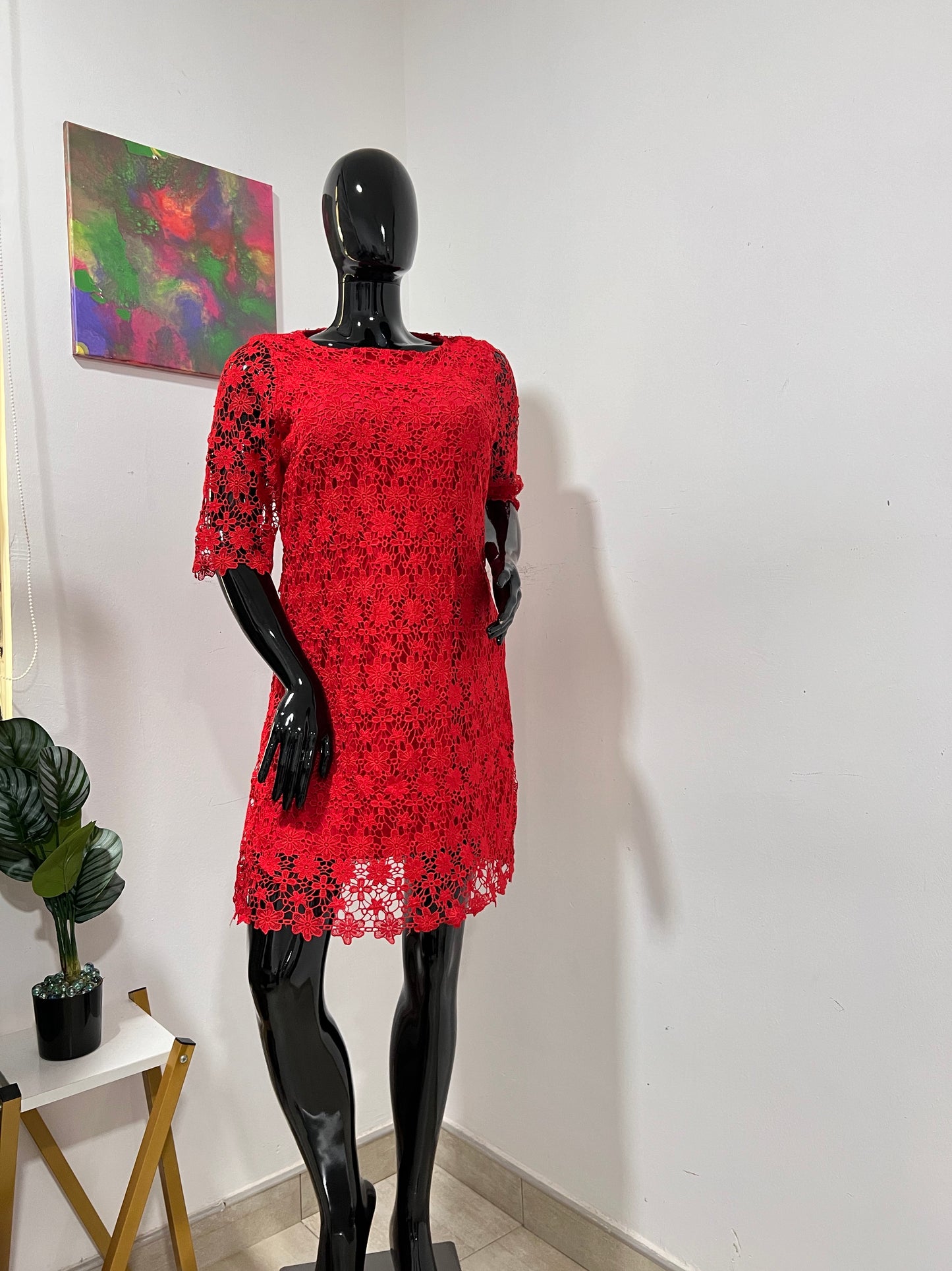 F&F Size 14 red lace dress