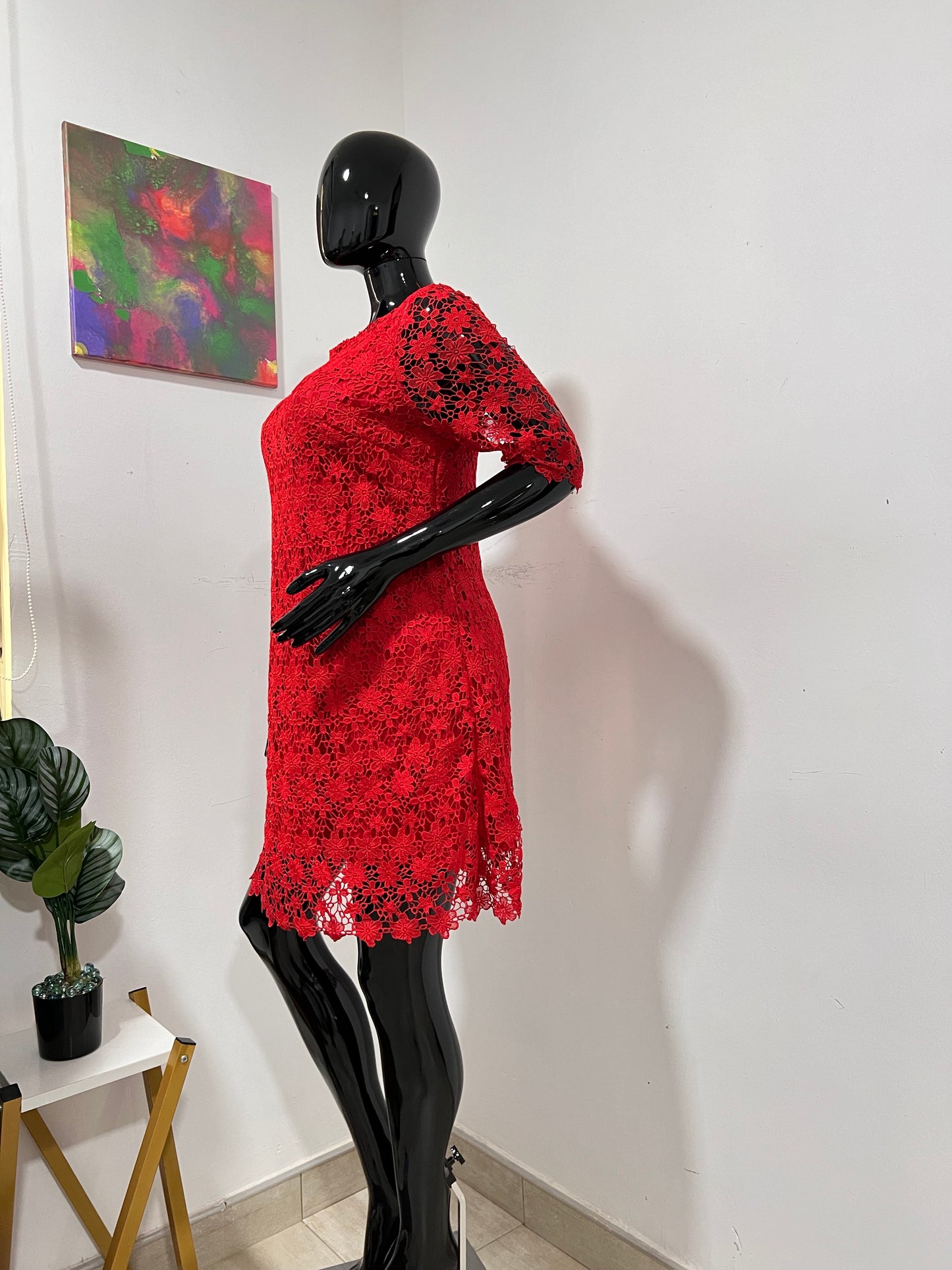 F&F Size 14 red lace dress