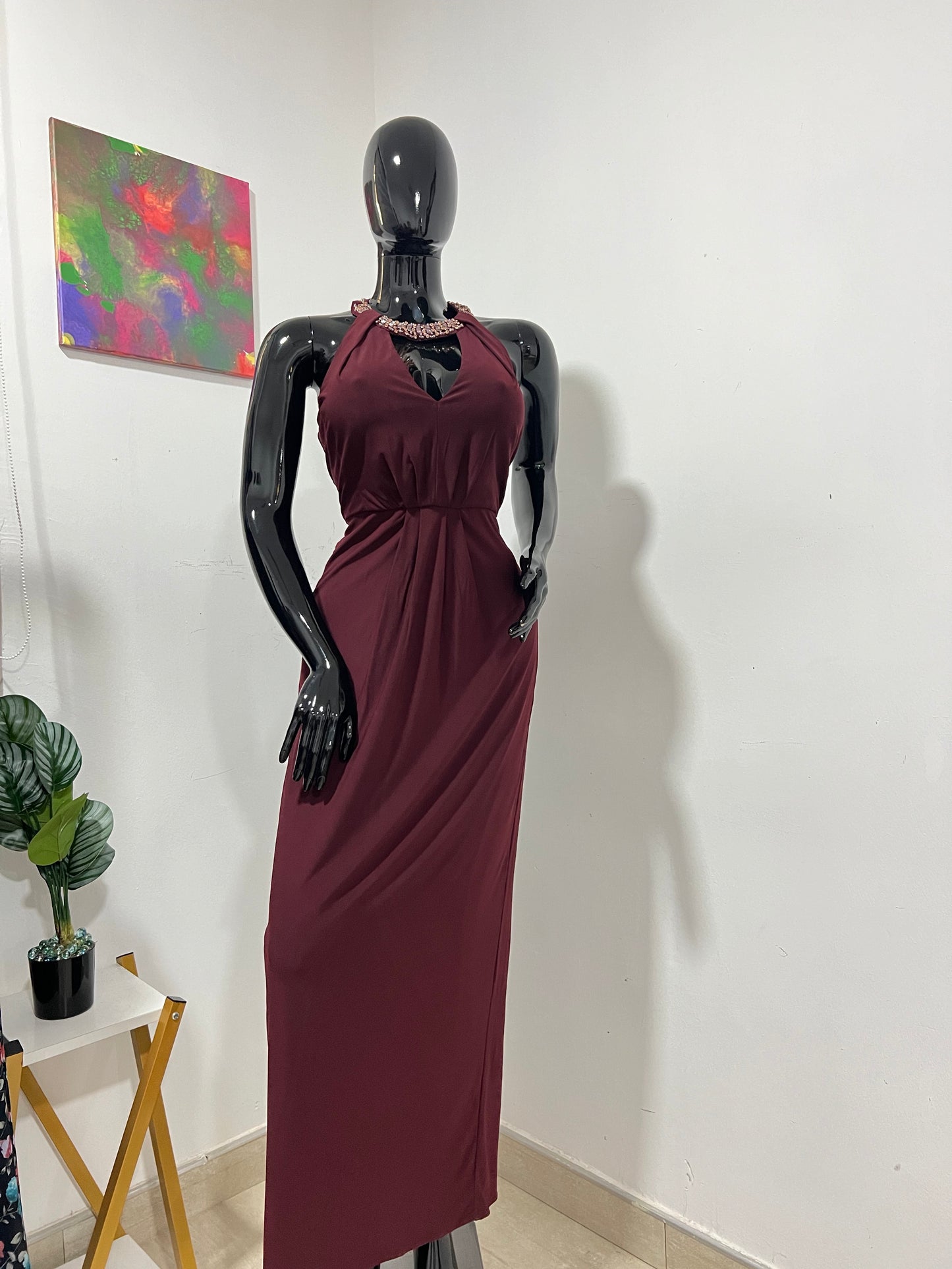 JENNY PARKHAM - Size 14 wine dinner dress